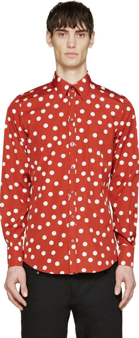 dolce gabbana mens polka dot shirt|Oversize silk shirt with polka.